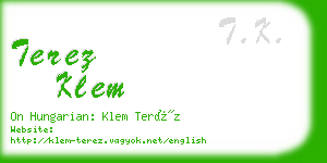 terez klem business card